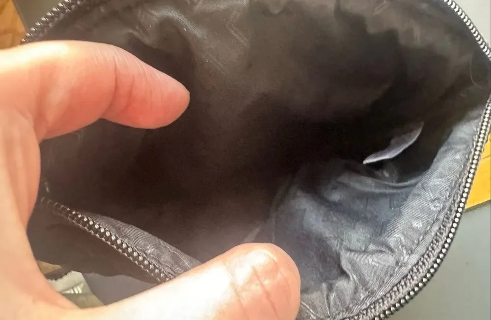Vera Bradley Black quilted make up bag